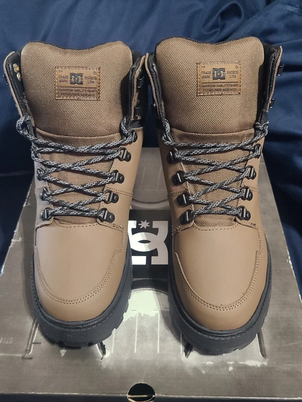 DC Peary TR Leather Boots, New In Original Box! Mens 10.5/Womens 12